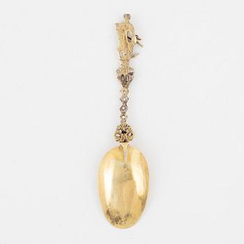 A Silver-Gilt Spoon, possibly Holland, 19th Century.