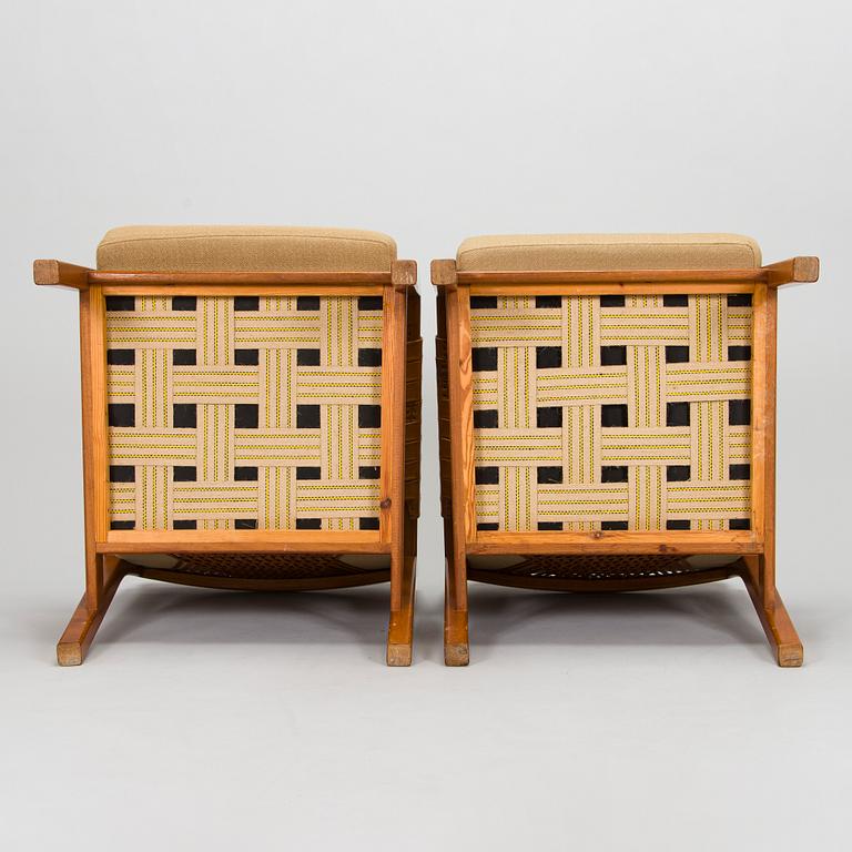Carl Gustaf Hiort af Ornäs, a pair of late 1950s 'Rialto' open armchairs, Puunveisto Oy - Träsnideri Ab, Finland.