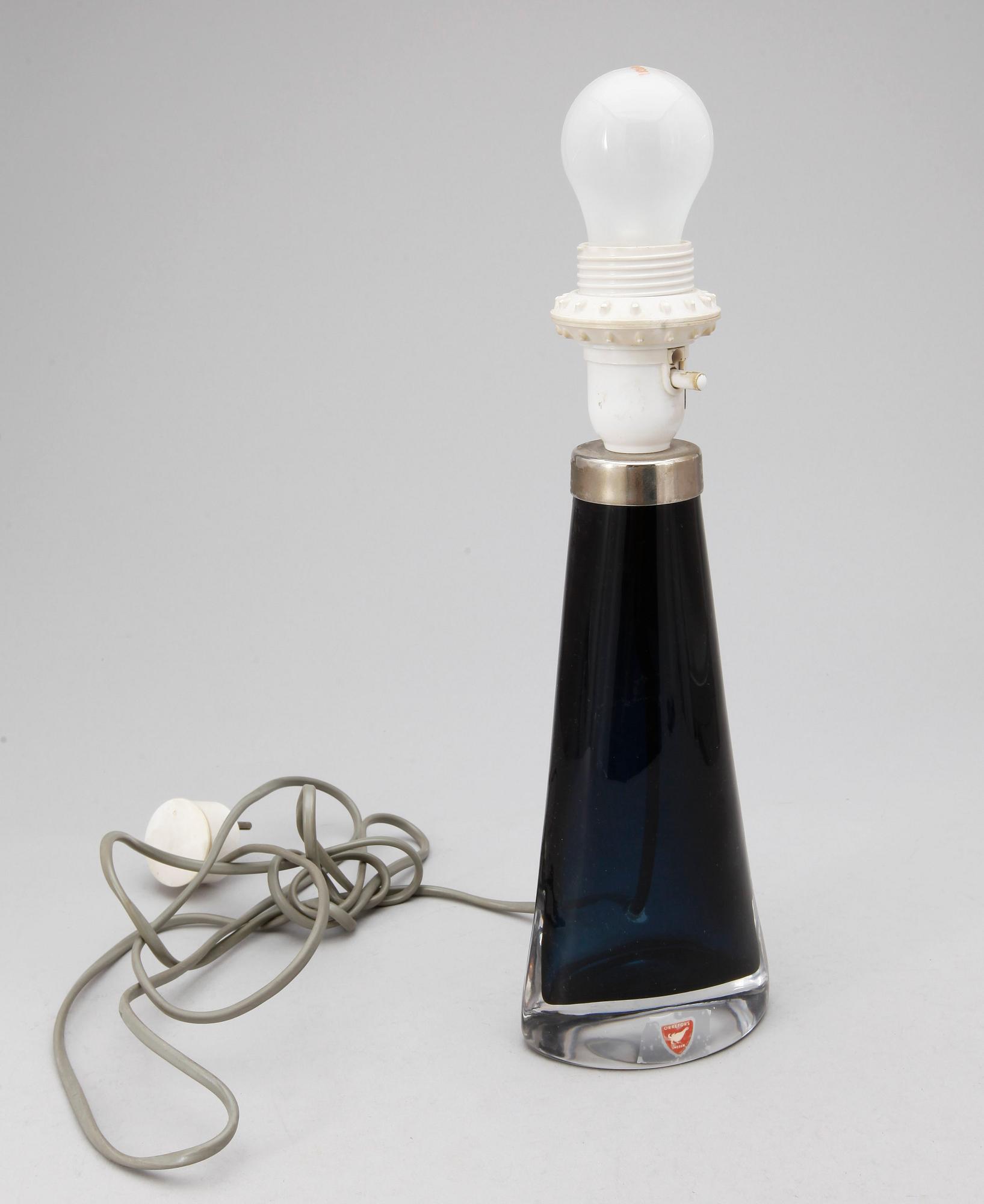 BORDSLAMPA, glas, Carl Fagerlund, Orrefors.