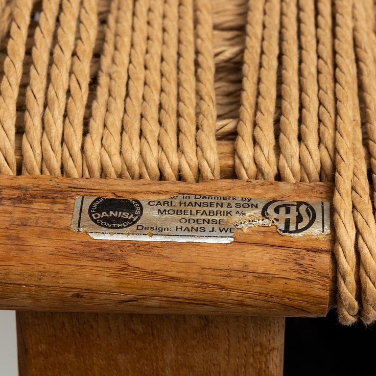 A 'Y-chair' by Hans J Wegner from Carl Hansen & Son, designed in 1950.