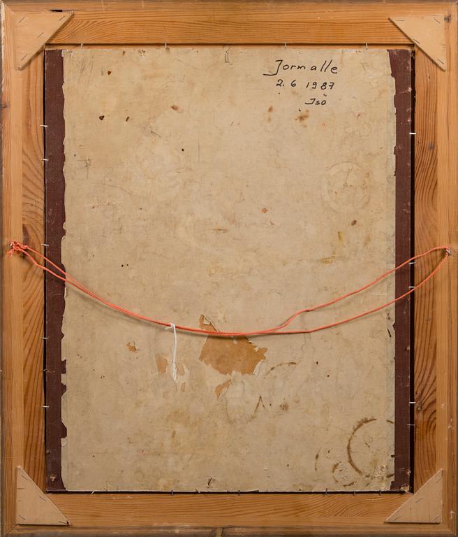 OSMO LAINE, öljy pinnoitetulle levylle, signeerattu ja päivätty 1946.