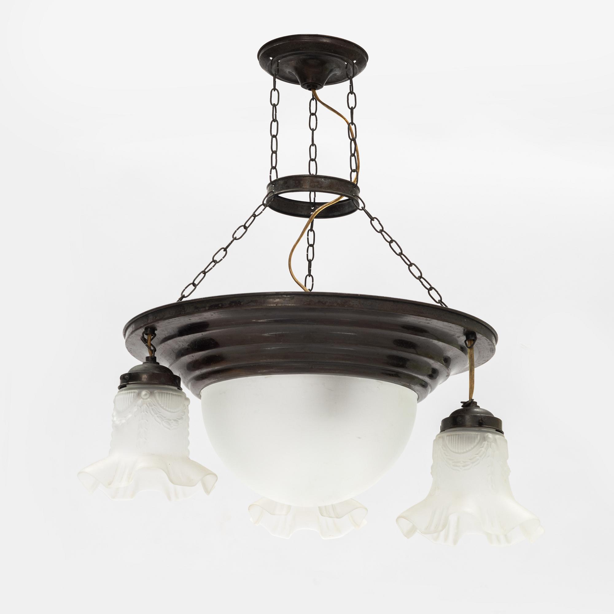 A ceiling light, early 20th Century.