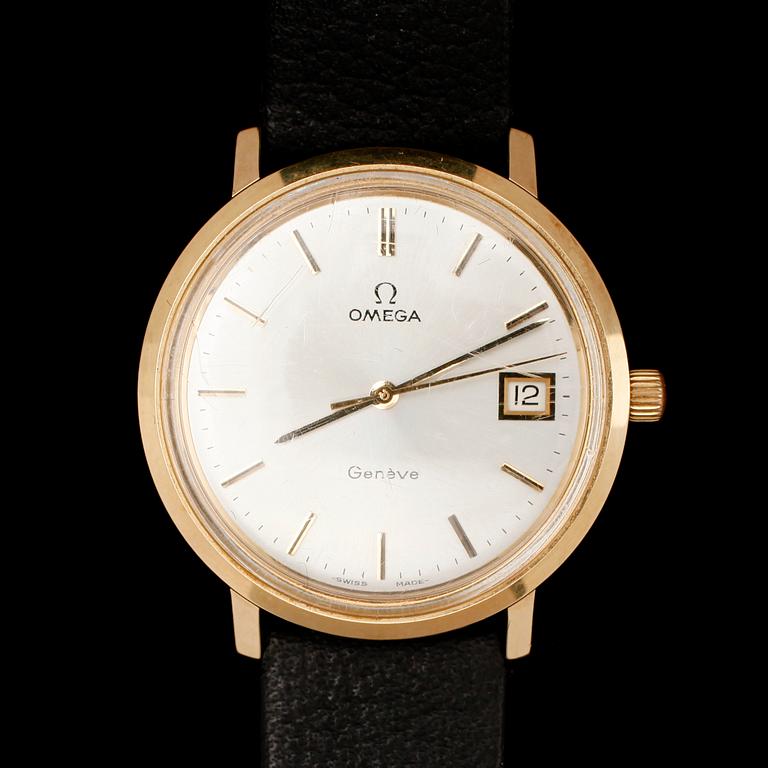 ARMBANDSUR, Omega, guld på stål.