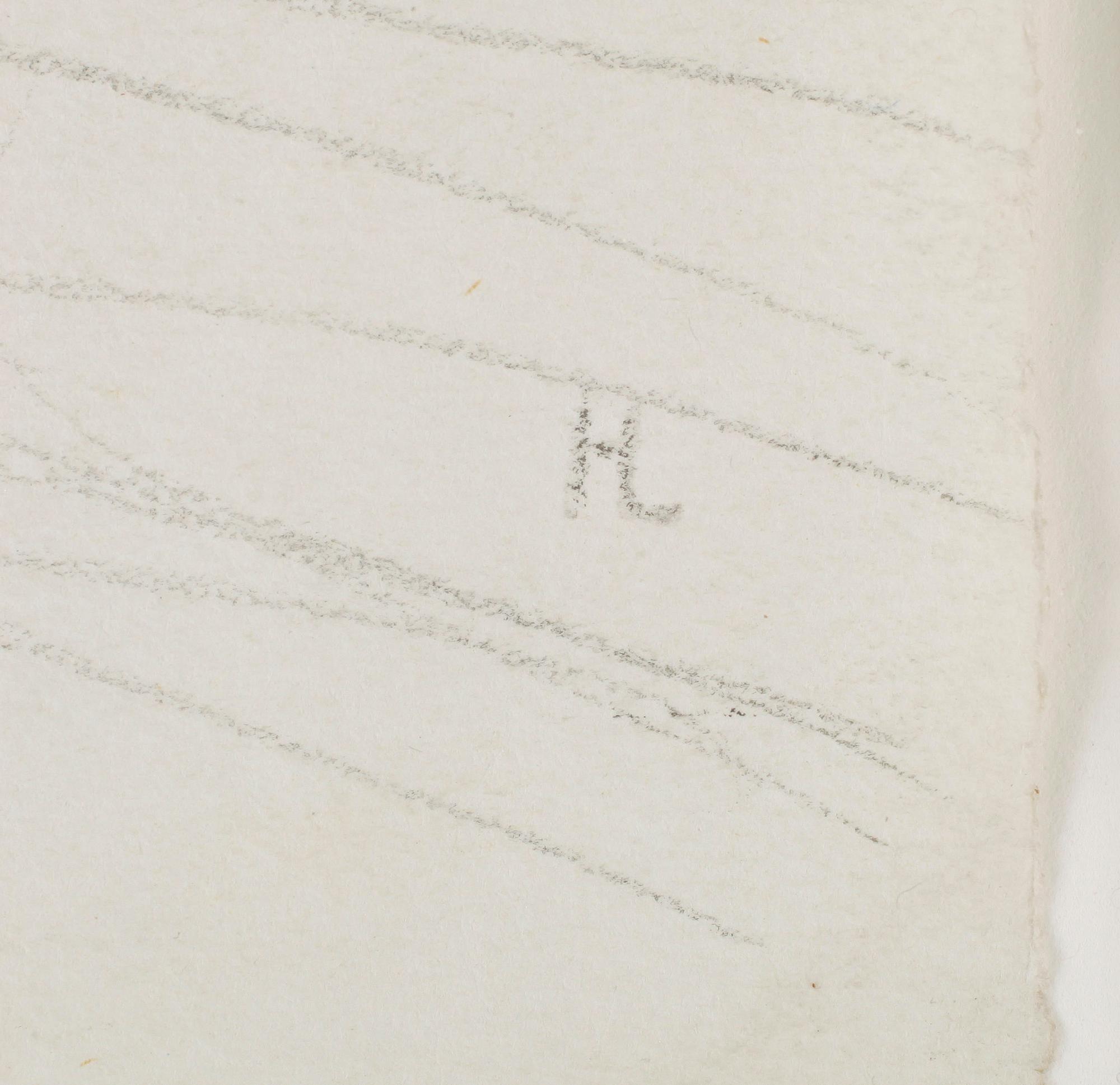HILDING LINNQVIST, blyertsteckning, monogramsignerad.