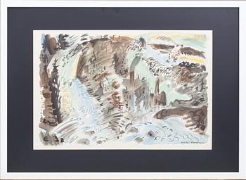 André Masson · ANDRÉ MASSON, colour lithographe, signed in print, from Verve no 27-28 1952.