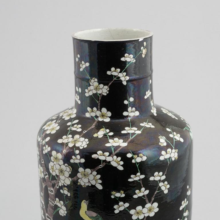 A Famille Noir porcelain vase, China, early 20th century.