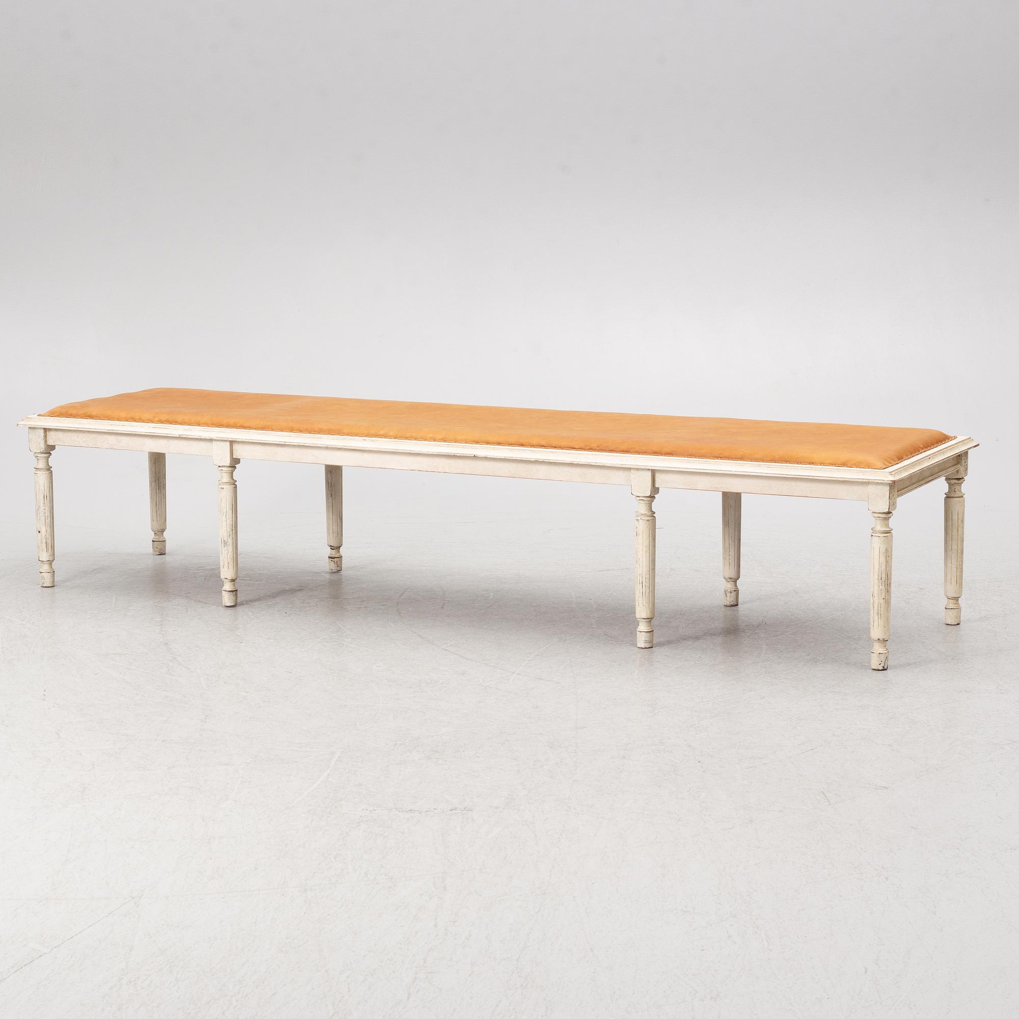 Bench, Gustavian style, second half of the 20th century.