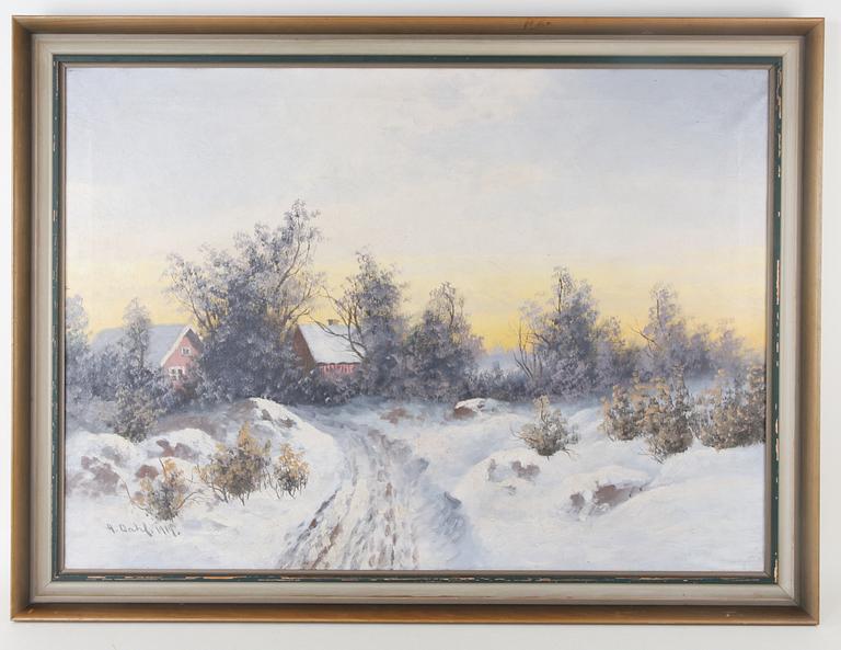 ANSELM DAHL, olja på duk, sign o dat 1919.