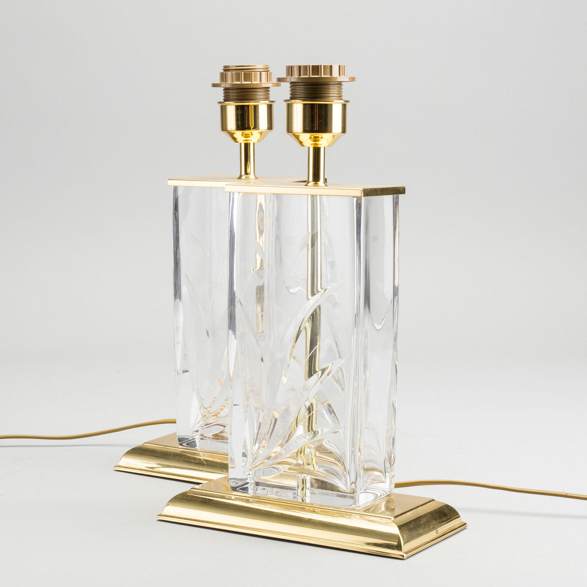 A PAIR OF TABLE LAMPS, Nachtmann Leuchten design.