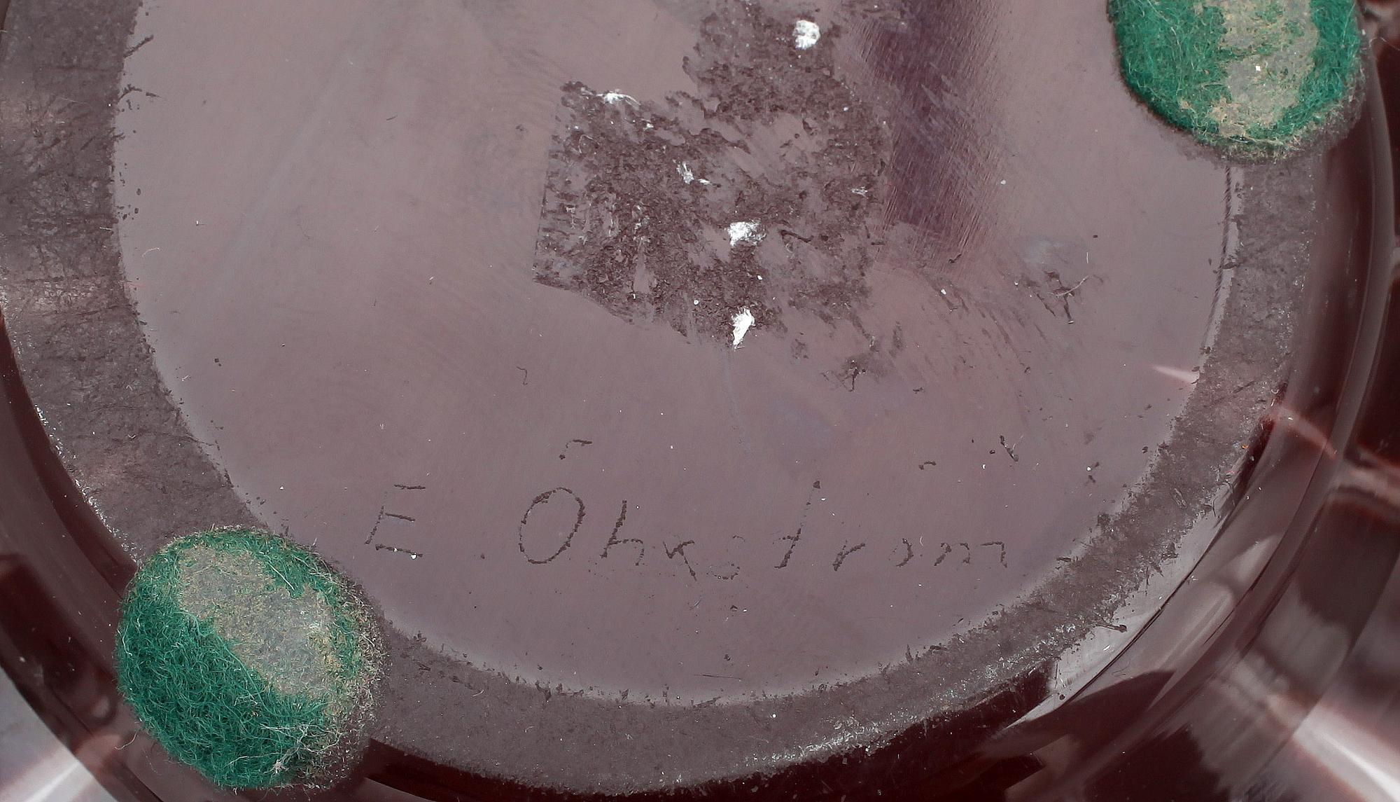 SKÅL, glas, Ariel, Edvin Öhström Orrefors. Signerad.