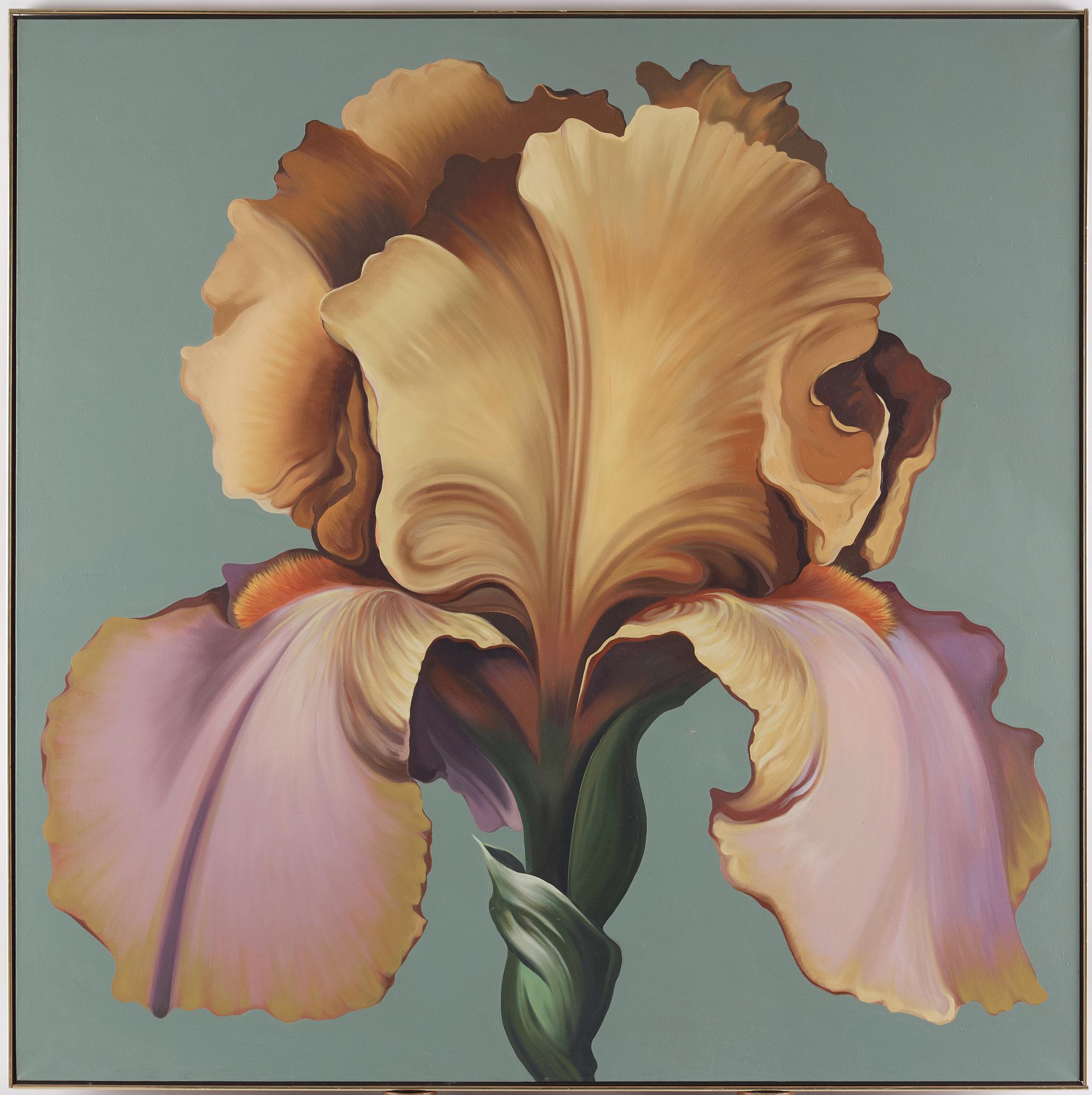 Lowell Nesbitt, signed and dated -75 verso. Oil on canvas.