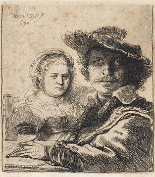 1159. Rembrandt Harmensz van Rijn, "Self-portrait with Saskia".