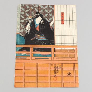 Utagawa Kunisada, färgträsnitt, Japan, 1800-tal.