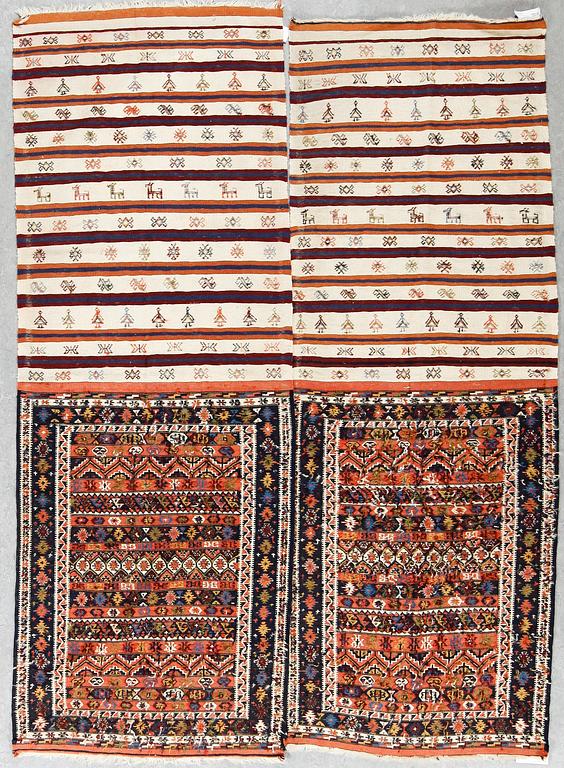 KELIMER, ett par, old Kaukus, Ca 228x85 x 2 cm.