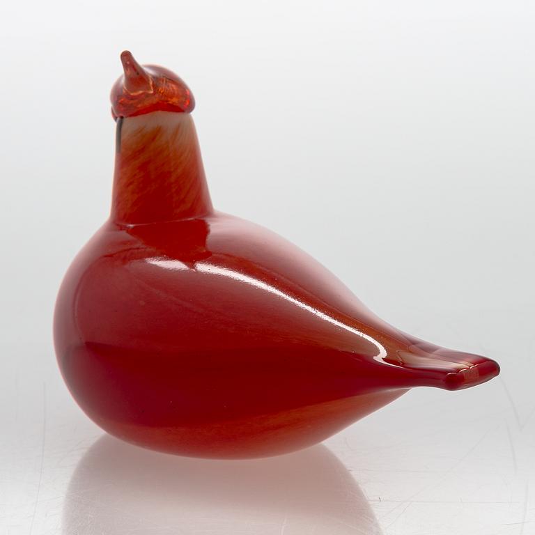 Oiva Toikka, glass bird, signed O. Toikka Nuutajärvi.