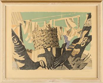 AXEL OLSON, färglitografi, signerad, numrerad 111/260.