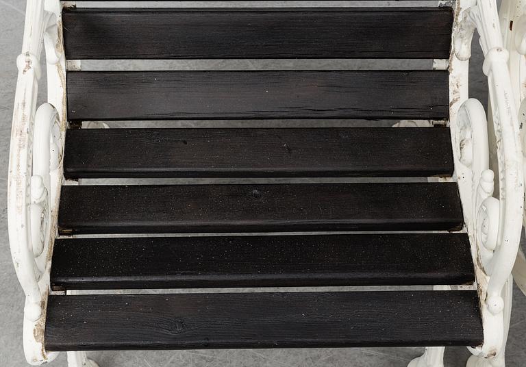 A pair of garden armchairs, Byarum.