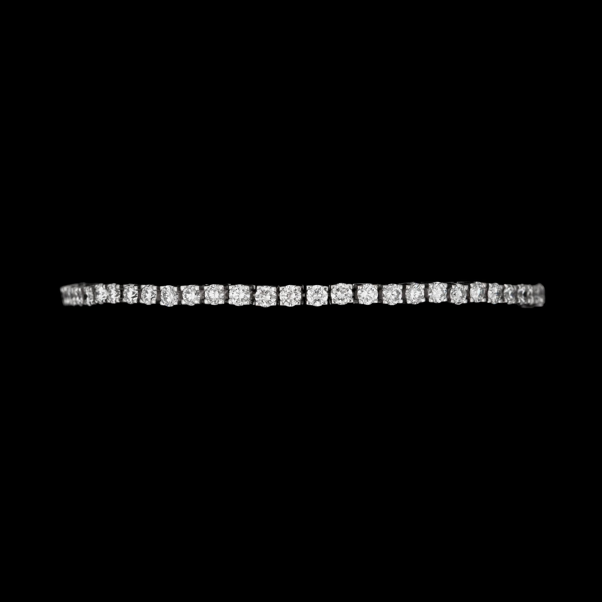 ARMBAND, briljantslipade diamanter, tot. ca 6 ct.