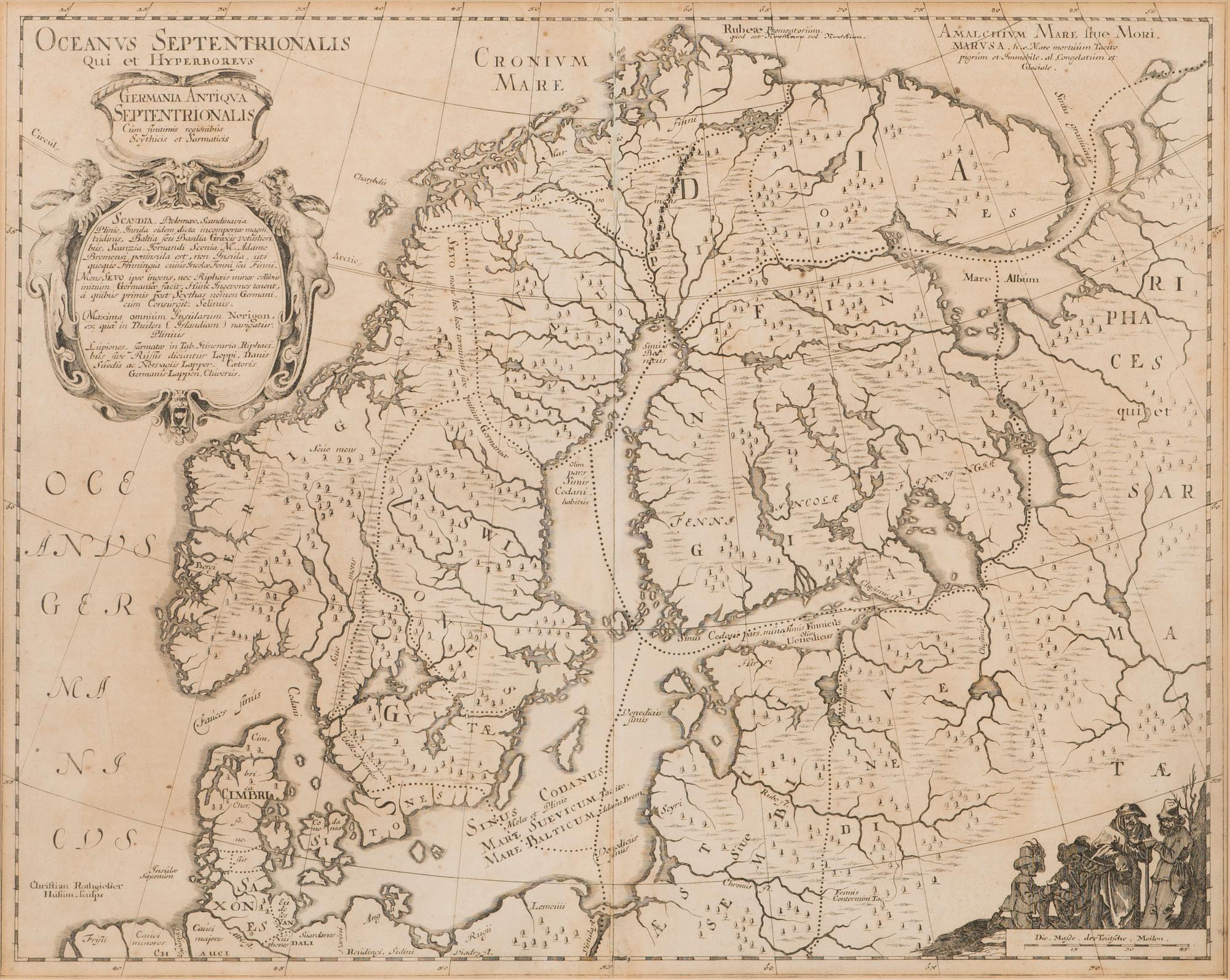 A 17th century copper engraved map.