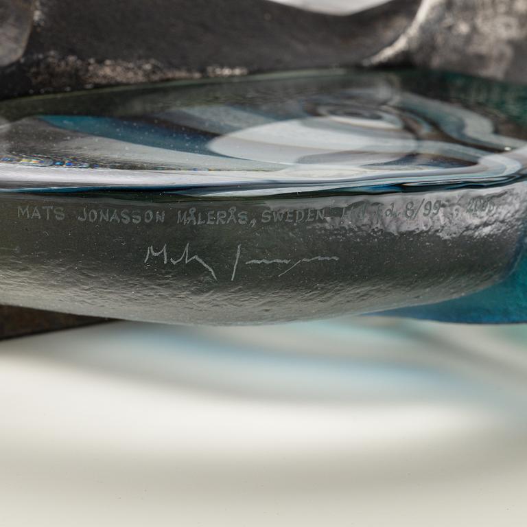 Mats Jonasson, a glass sculpture, signed and numbered Ltd. Ed. 8/99, 2005.
