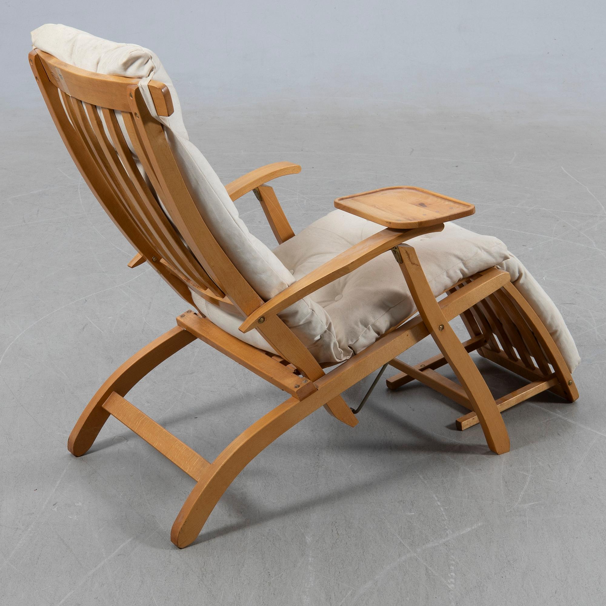 Deck chair, Brogrens, late 20th century.