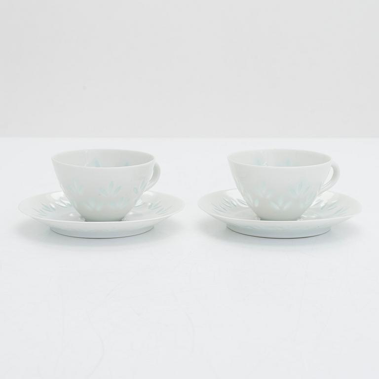 Friedl Holzer-Kjellberg, mockaservis, 24 dlr, risporslin, Arabia, Finland, 1900-talets mitt.