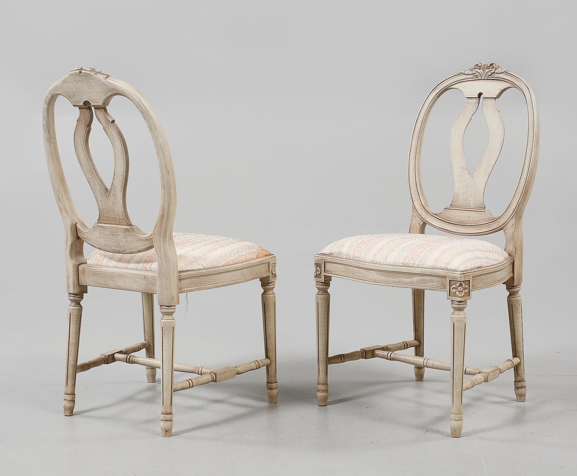 STOLAR, 4 st, gustaviansk stil, 1900-talets slut.