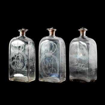 FLASKSCHATULL, 1800-talets mitt.