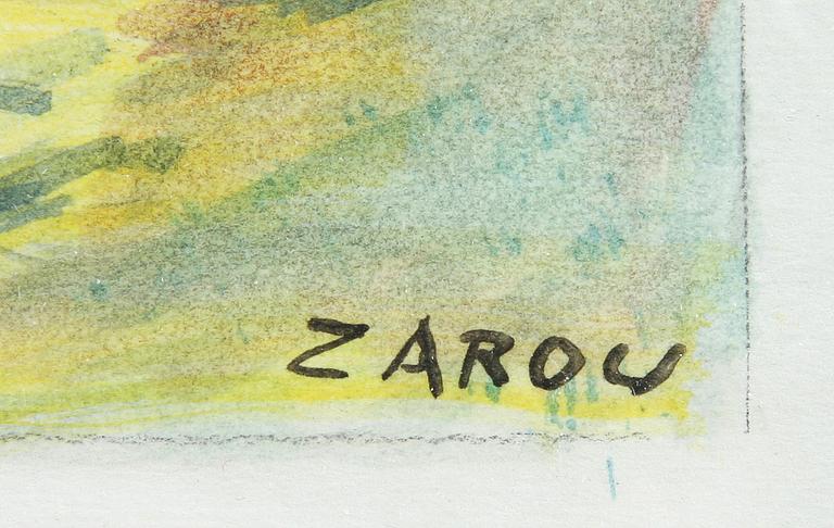 VICTOR ZAROU, akvarell, sign.