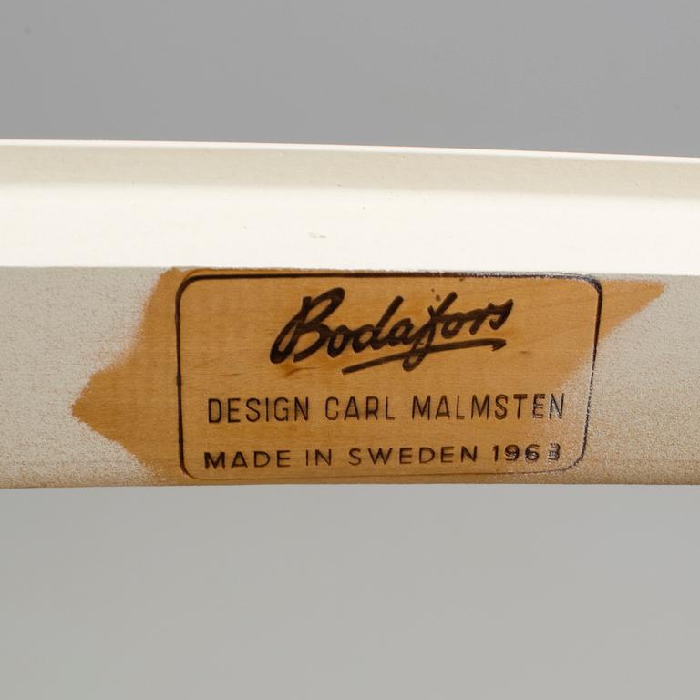 CARL MALMSTEN, 6 dining chairs and one table, Bodafors 1963.