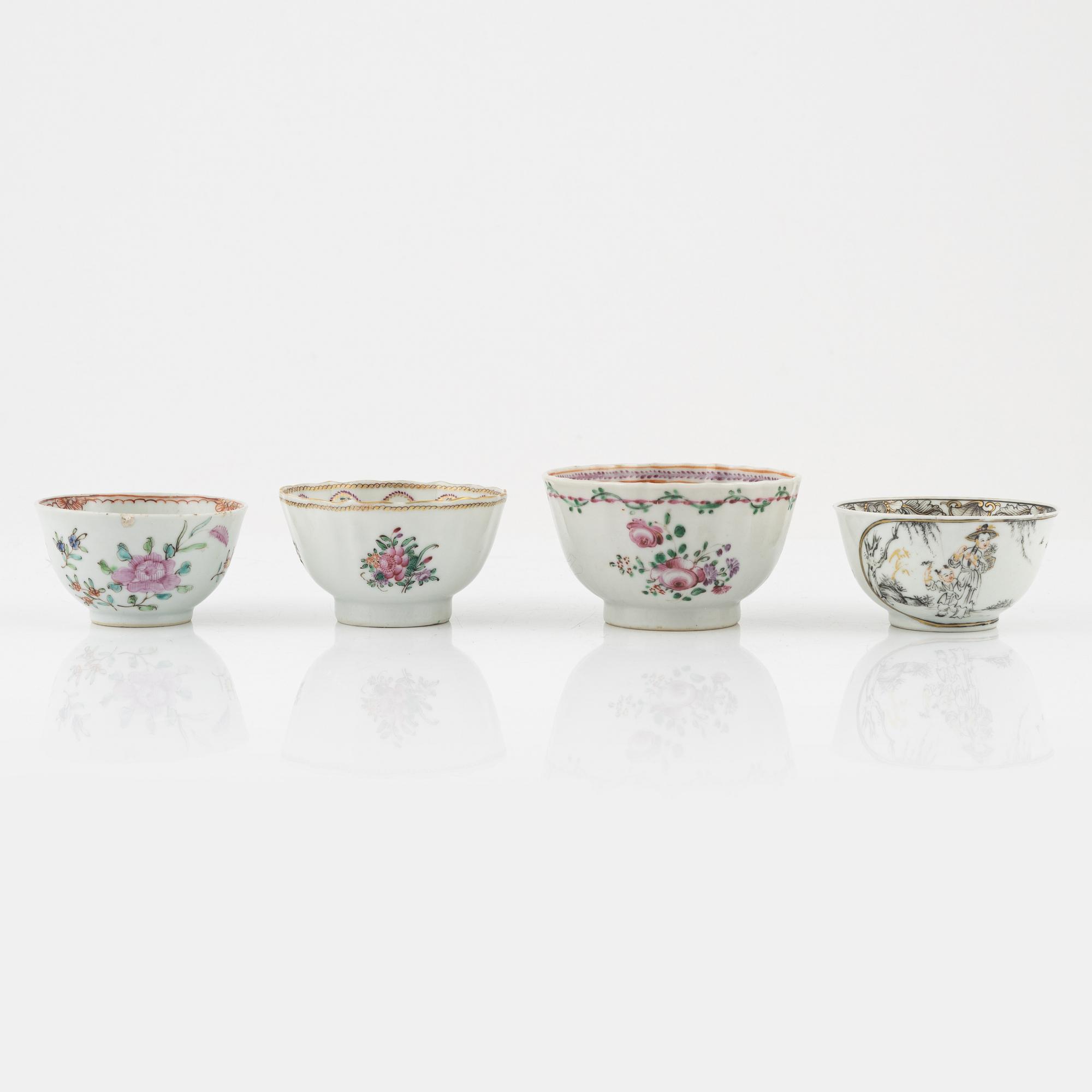 A group of thirteen porcelain pieces, China and Samson, France, 18th-20th Century.