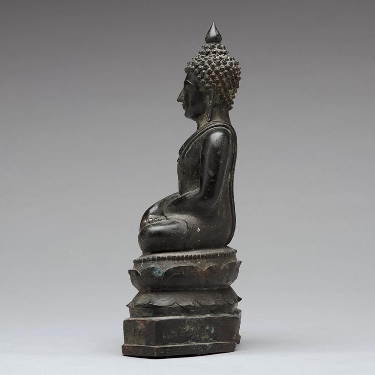 BUDDHA, brons. Thailand, troligen Lanna, 1700-tal.