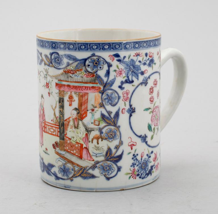 MUGG, porslin, Kina, Qianlong 1736-1795.