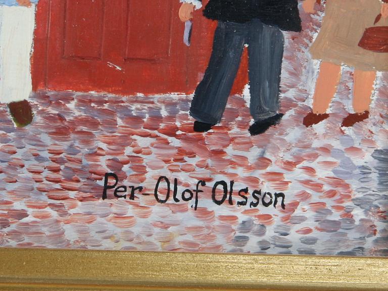 OLSSON, PER OLOF. Olja på pannå, sign, à tergo dat 1983.