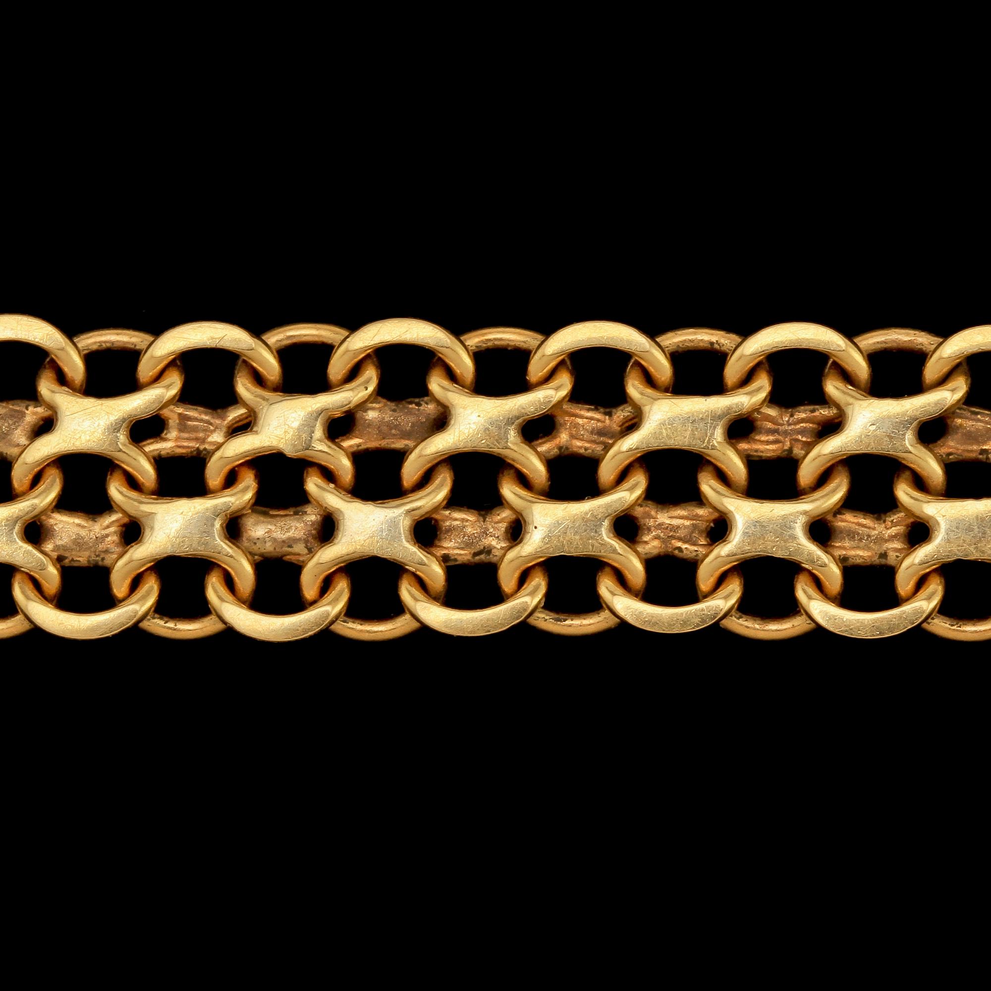 ARMLÄNK, 18k guld, stämplat EWA, Köping, 1965. Vikt 17 g.