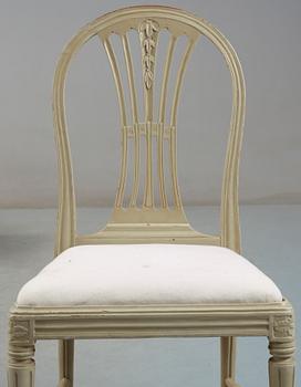 Stolar, 4 st, gustaviansk stil, 1800-tal.