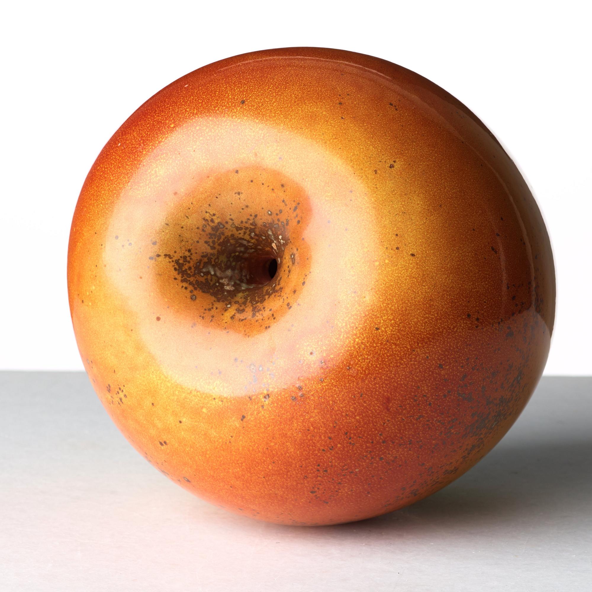 Hans Hedberg, a faience sculpture of an apple, Biot, France.