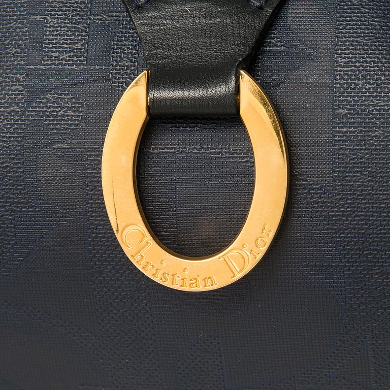 CHRISTIAN DIOR, Blue Monogram Coated Canvas Duffel Bag.