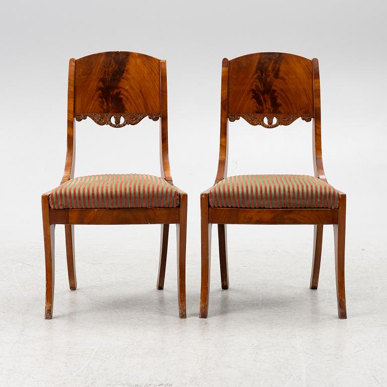 Chairs, a pair, Empire, Russia/Baltic region, first half of the 19th century.
