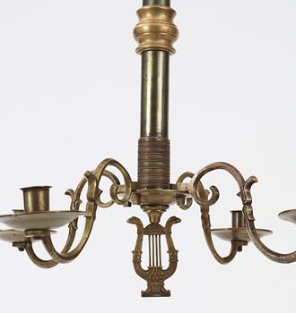 LJUSKRONA, mässing, 1800-talets andra hälft. H 54.