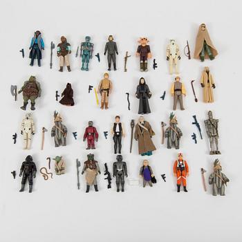 A lot of 61 Star Wars action figures by Kenner 1970/80s.