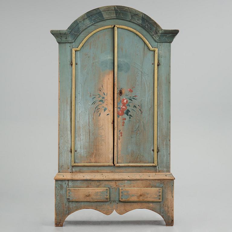 A Swedish polychrome-painted cabinet from Jämtland, presumably painted by Pehr Sundin (1760-1827).