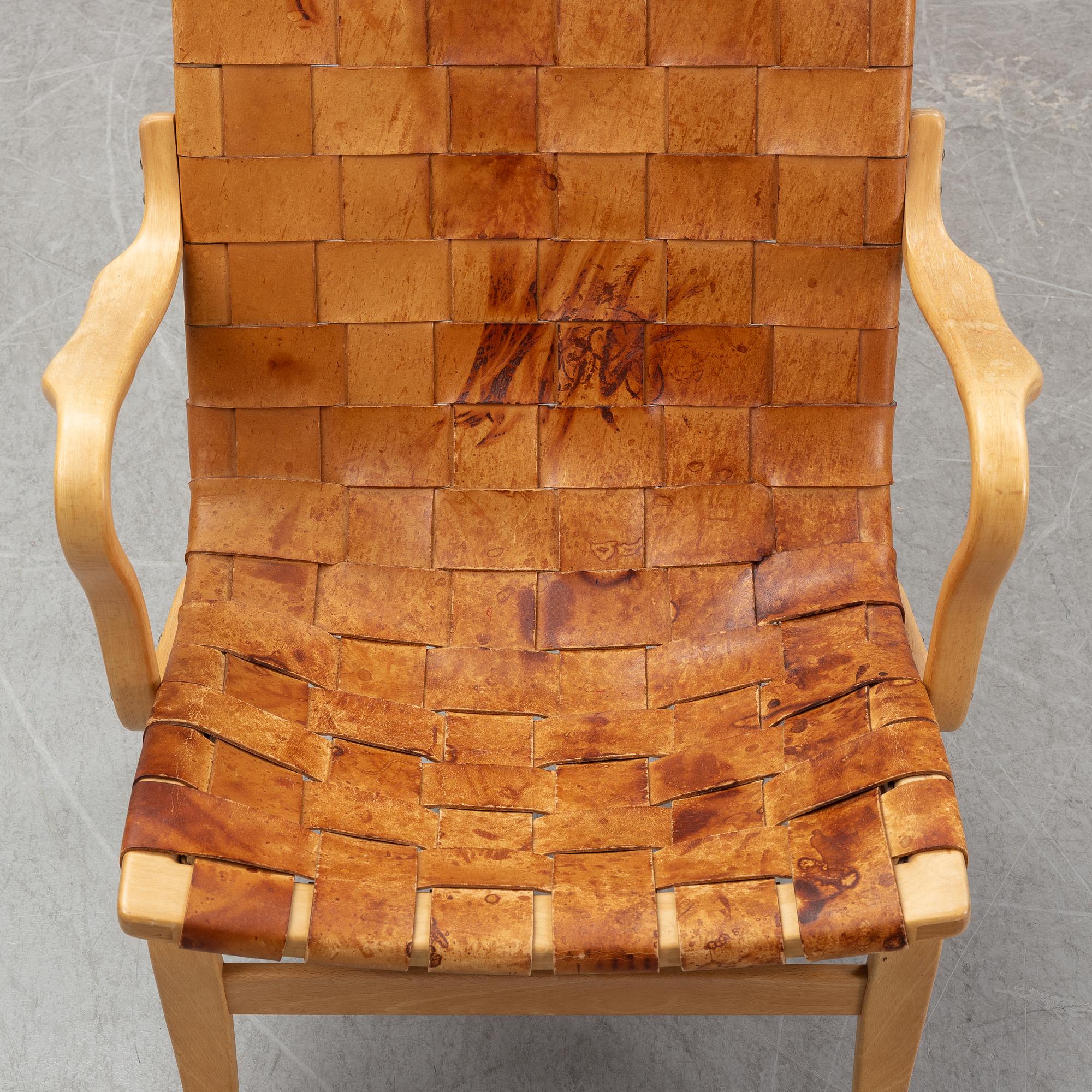 Four 'Eva' lounge chairs by Bruno Mathsson, for Firma Karl Mathsson, 1960' and 70's.