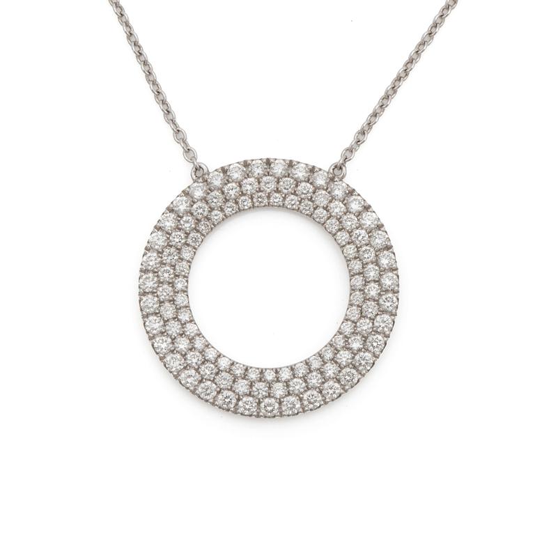 COLLIER, Tiffany & co, "The Metro Collection" med briljantslipade diamanter, totalt ca 0.70 ct.