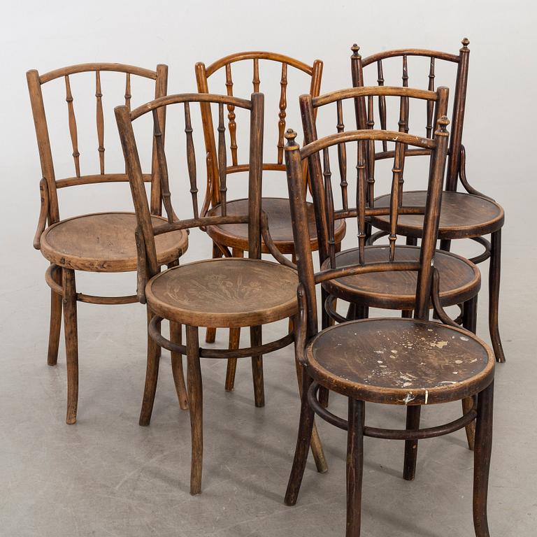 A SET OF 6 BENTWOOD CHAIR CA 1900.