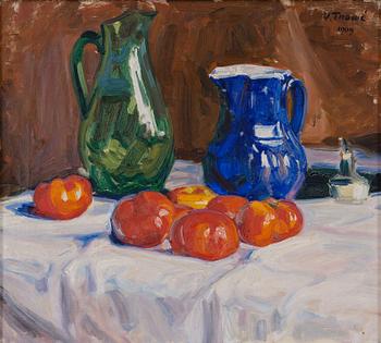 VERNER THOMÉ, STILL LIFE WITH TOMATOES.