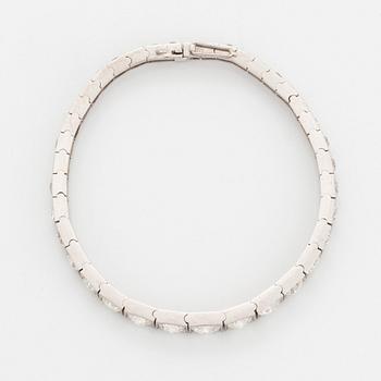 Armband 14K vitguld med gammalslipade diamanter.