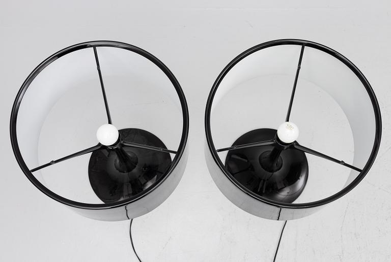 Sebastian Wong, table lamps, a pair, Spun Light T2, Flos, Italy.