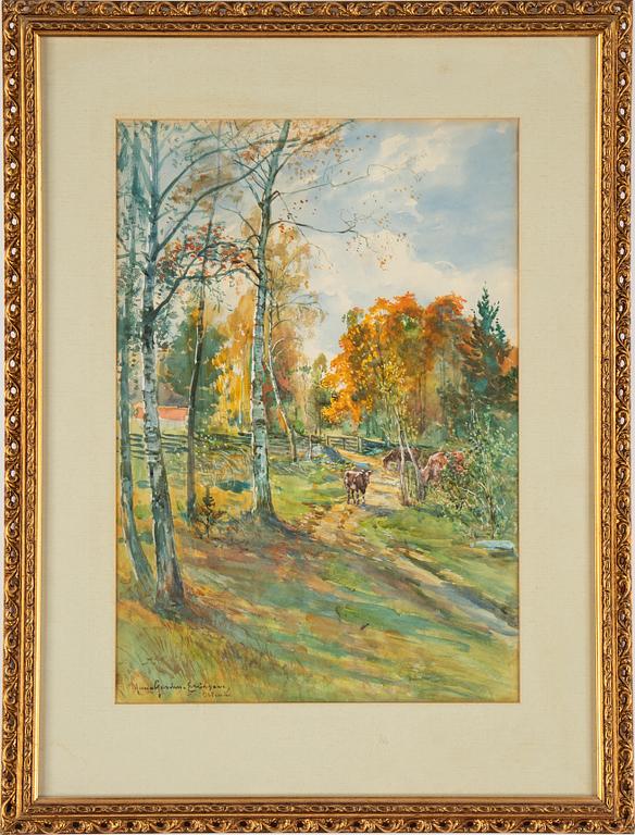 Anna Gardell-Ericson, akvarell, signerad.