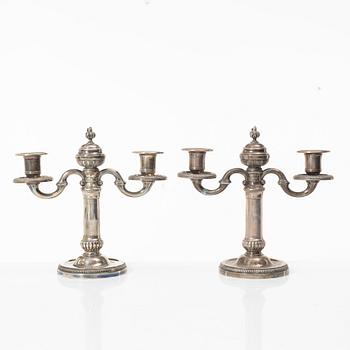 Kandelabrar, silver, ett par, Tetard Frères, Frankrike, omkring år 1900.